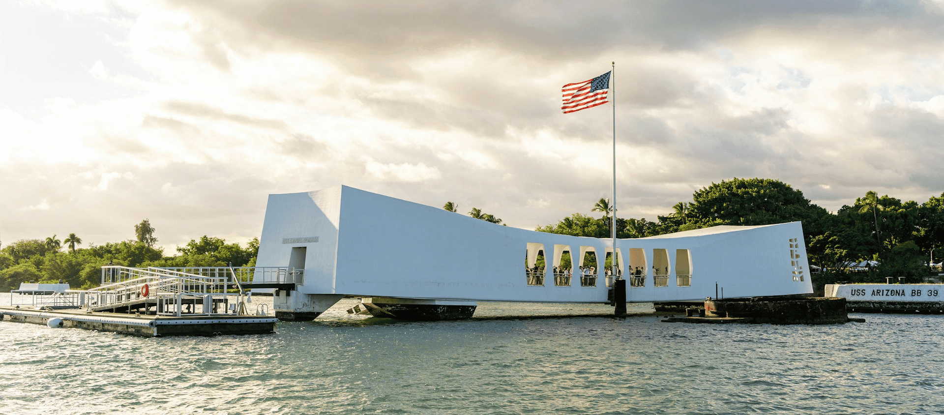 A view of Pearl Harbor Memorial.