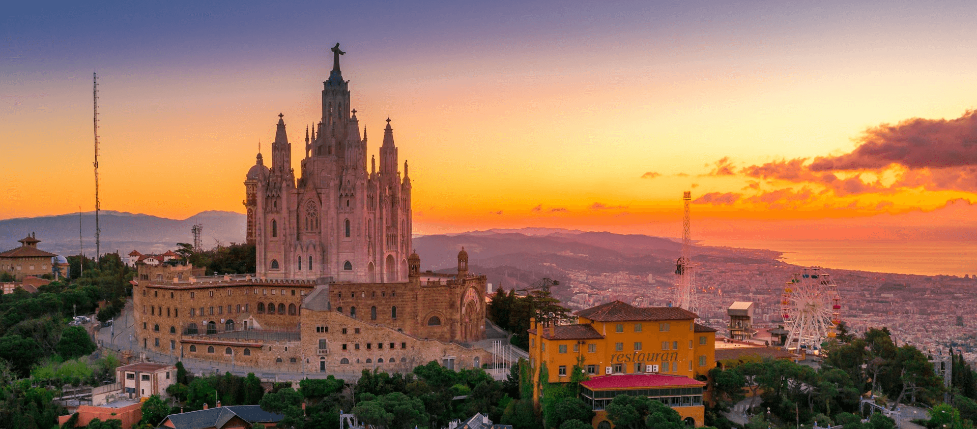 City skyline view of Barcelona