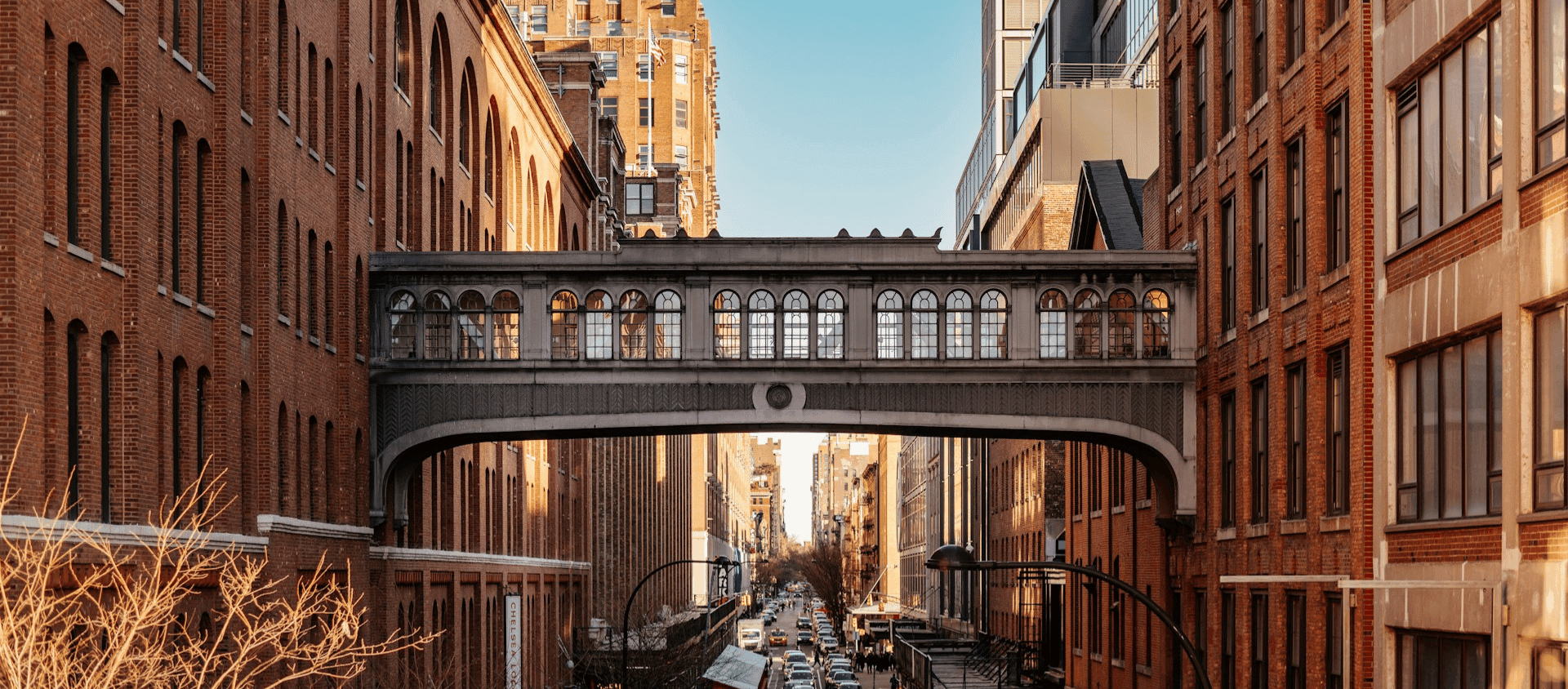 The High Line elevated park in New York City's Meatpacking District on a sunny day.