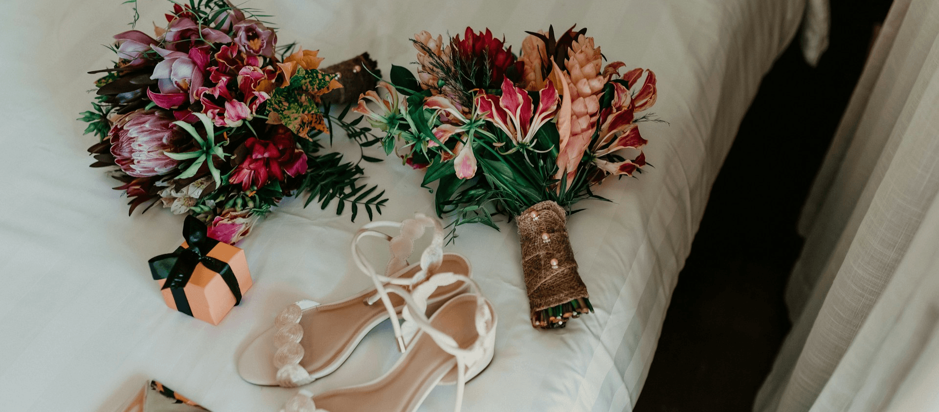 Wedding flowers and shoes