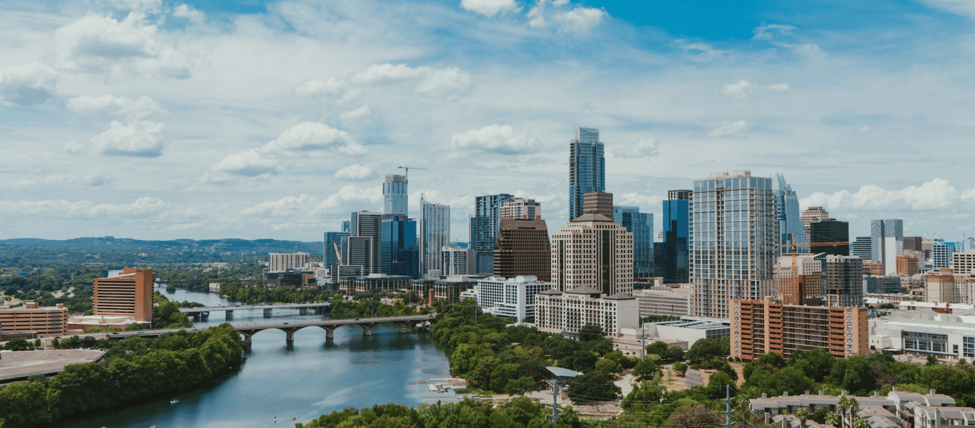 Downtown view of the Austin, Texas skyline.