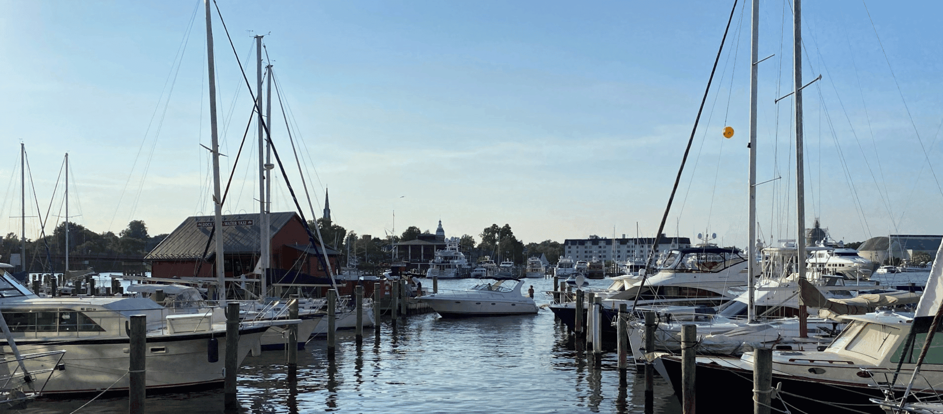 Annapolis, Maryland boats on the harbor.