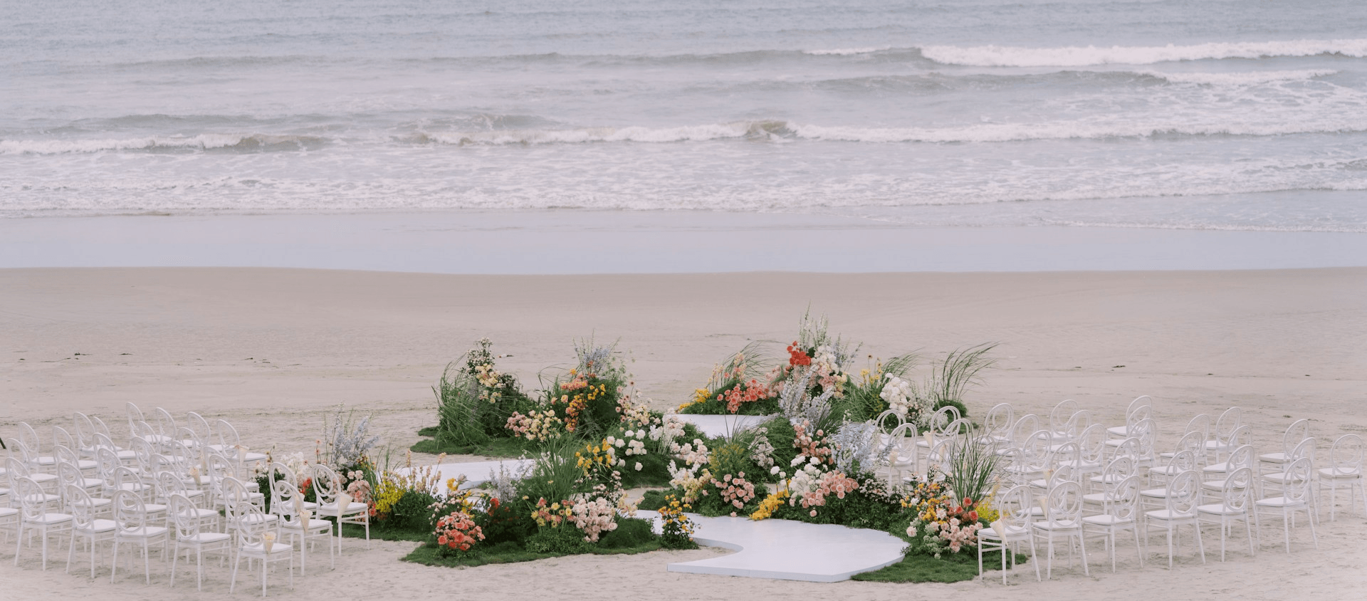 Wedding setup on the beach