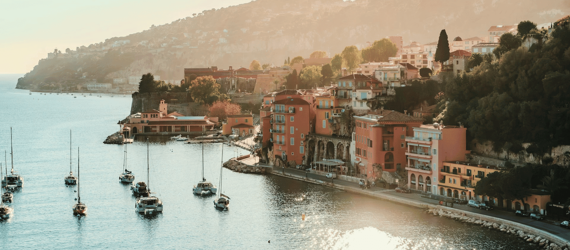Colorful seaside village on the French Riviera.