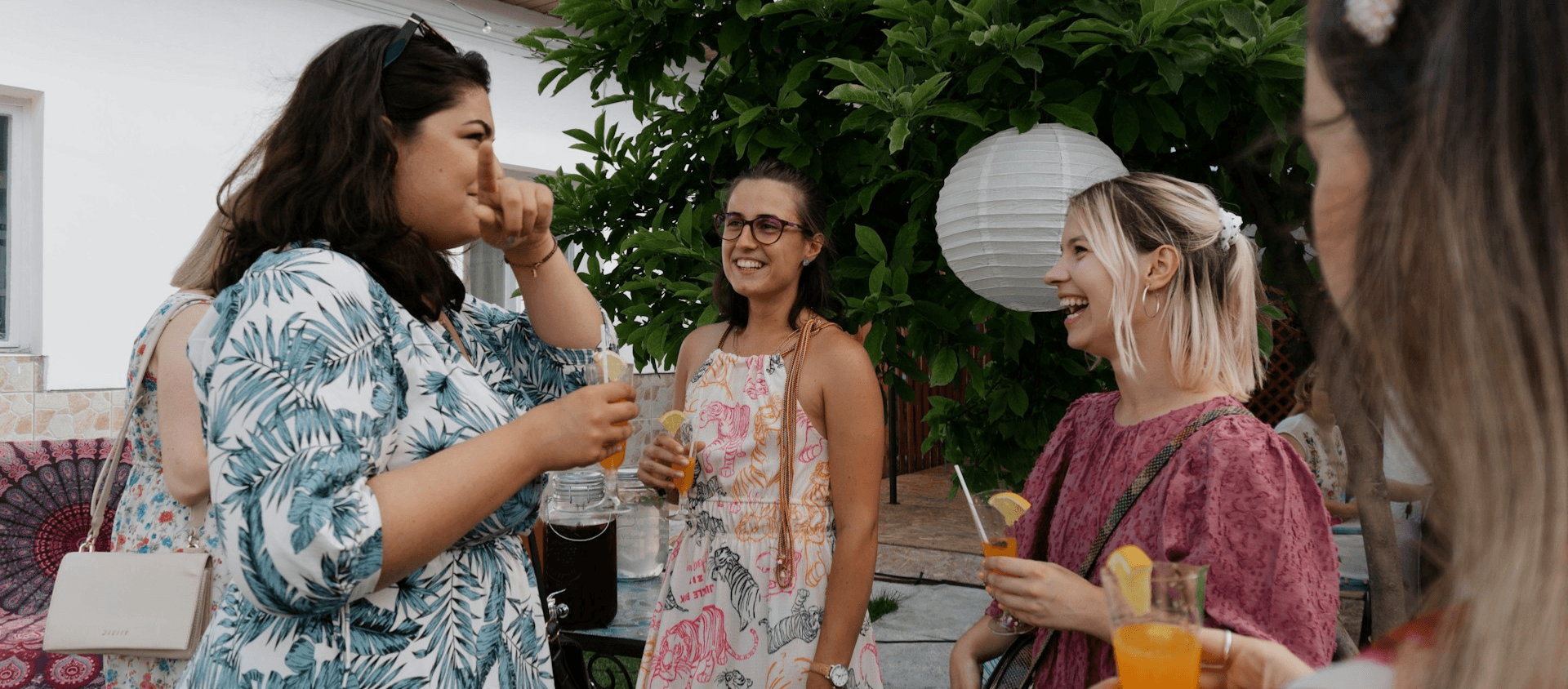 friends at baby shower