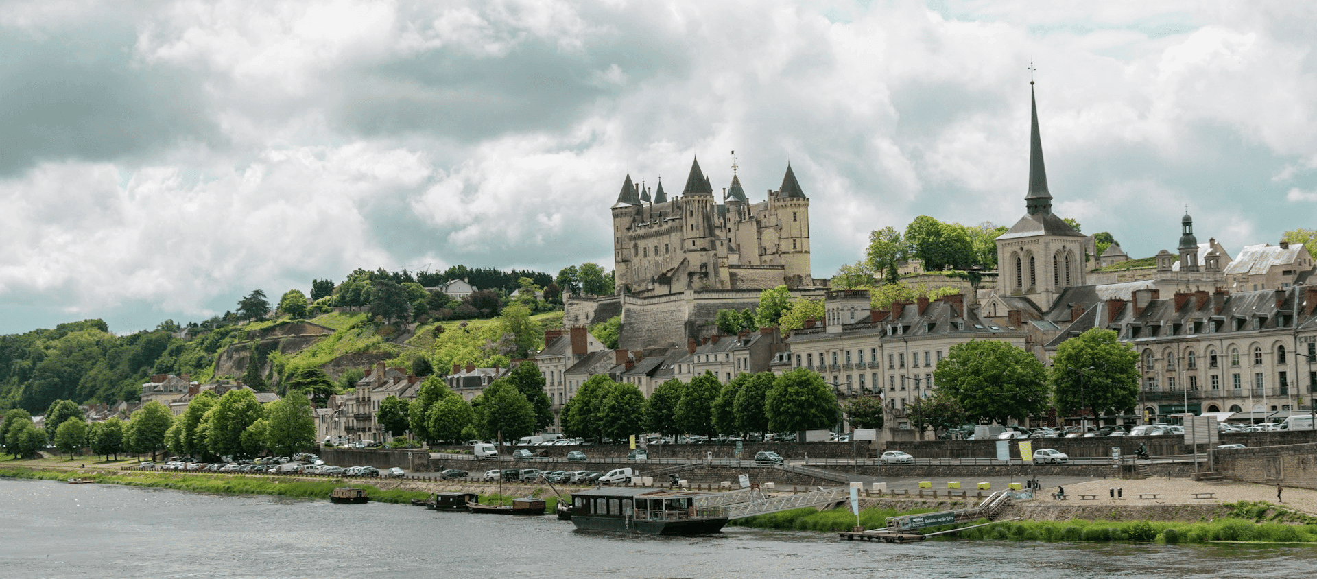 Château de Saumur overlooking the Loire River Valley.