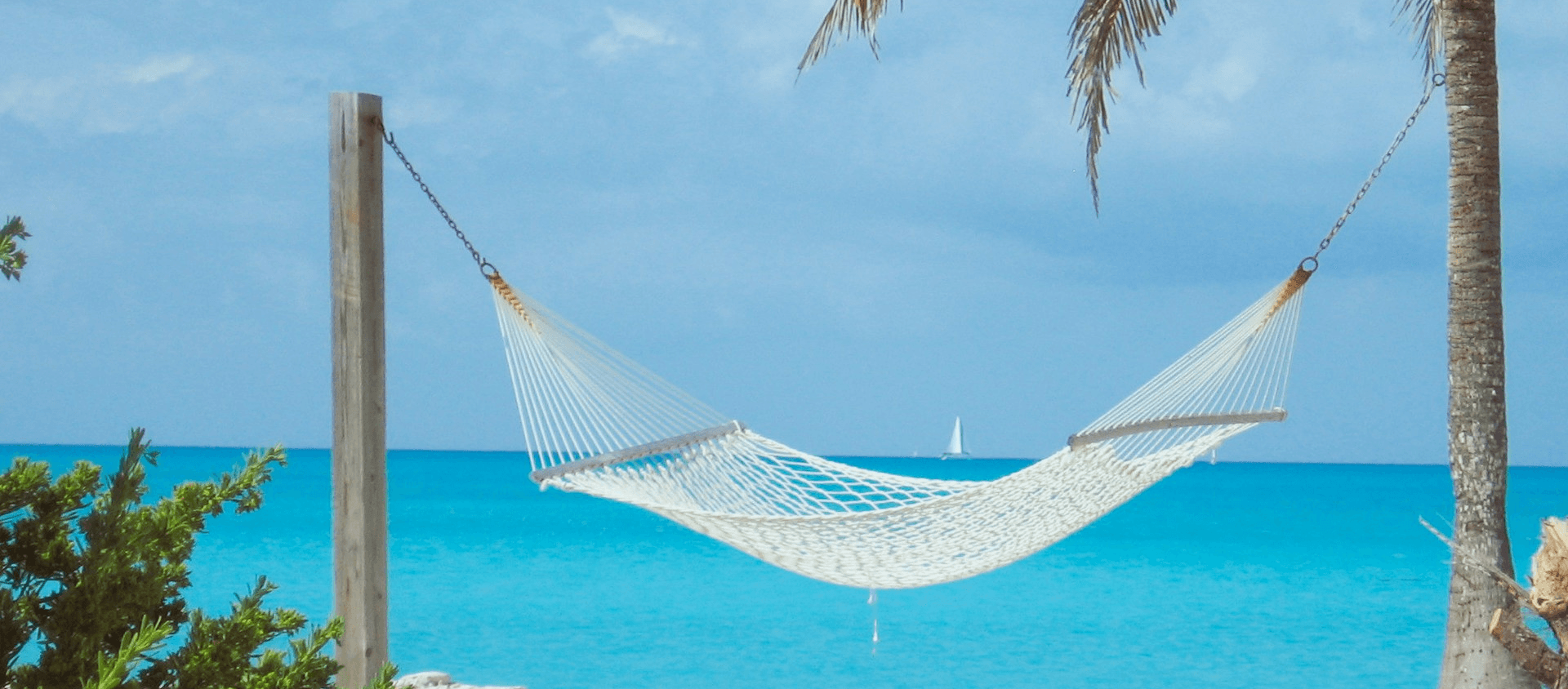 Hammock overlooking beach in Grenada