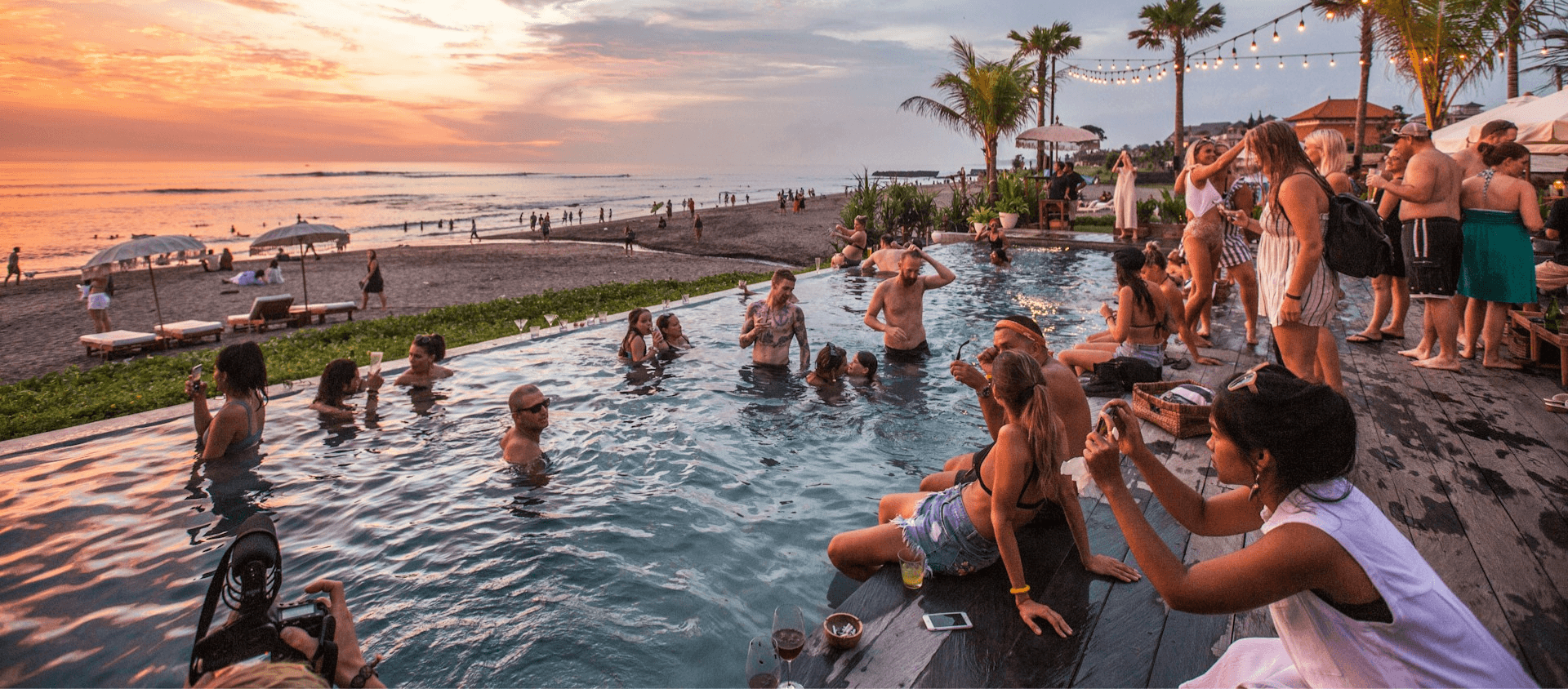 Beachside pool in Bali, Indonesia