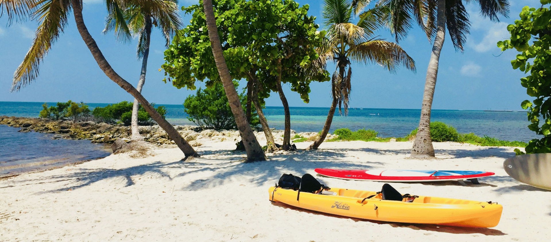 A beach background in Key West, Florida