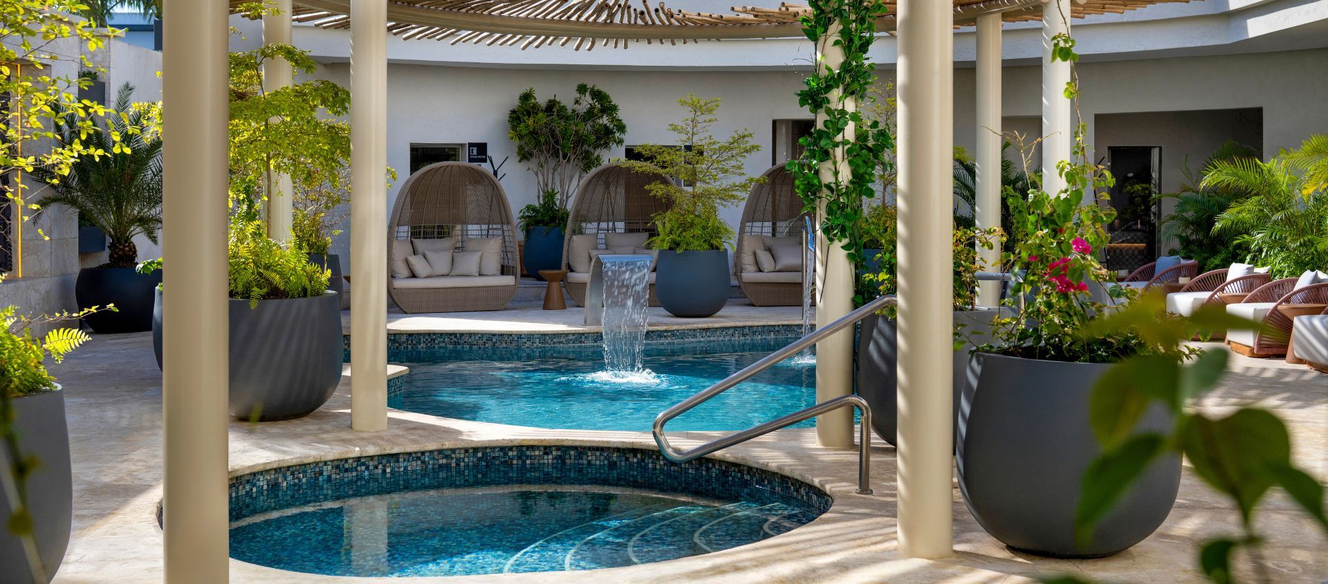 Hydrotherapy pools at the Secrets Spa at Secrets Tides Punta Cana.